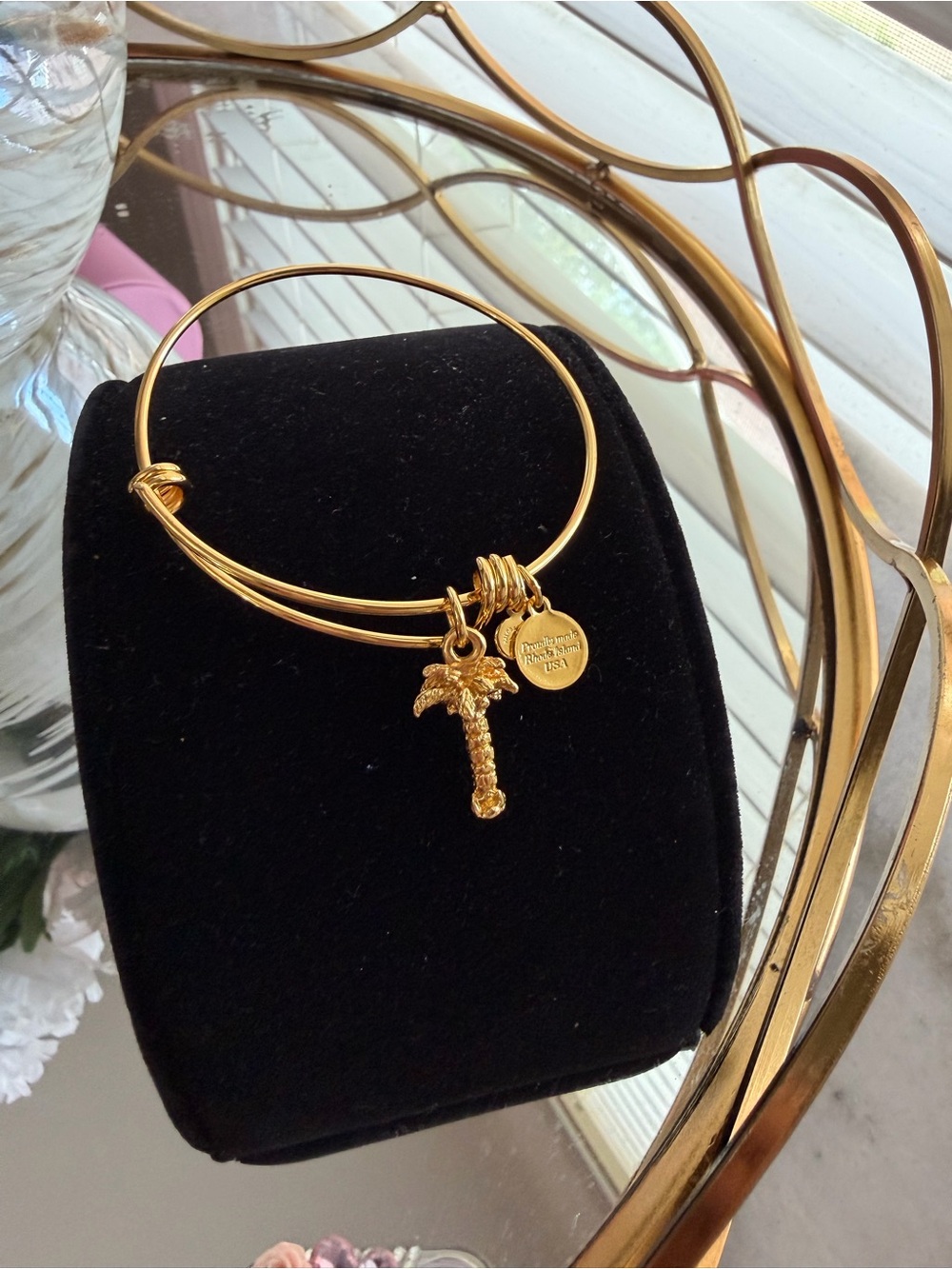 Alex and Ani  Palm Tree Charm Bangle Bracelet - Women Jewelry